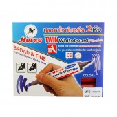 Horse ปากกาไวท์บอร์ด 2 หัว <1/12> สีแดง